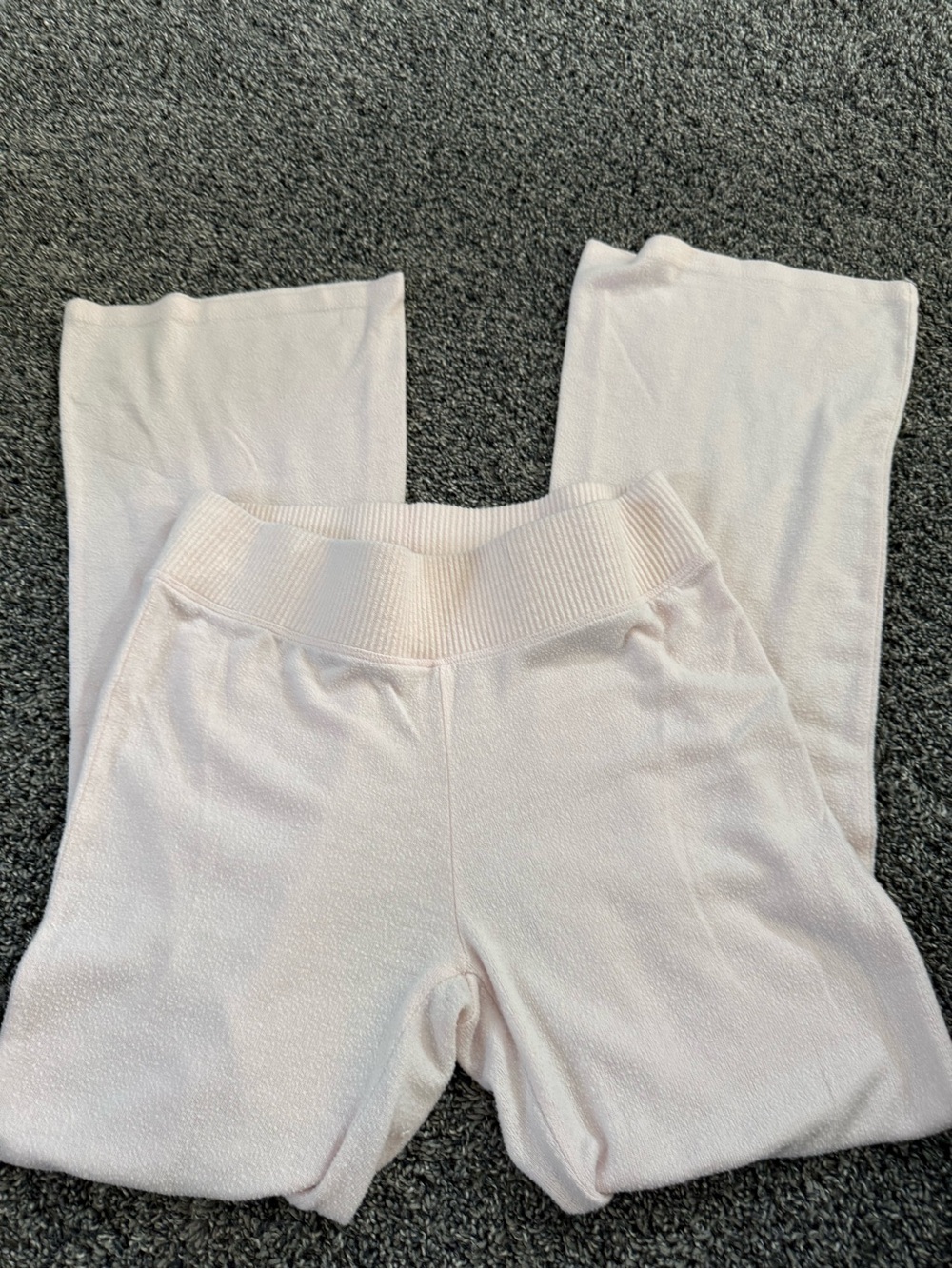 Ultra Flirt Soft Knit Wide-Leg Pants in Pale Pink